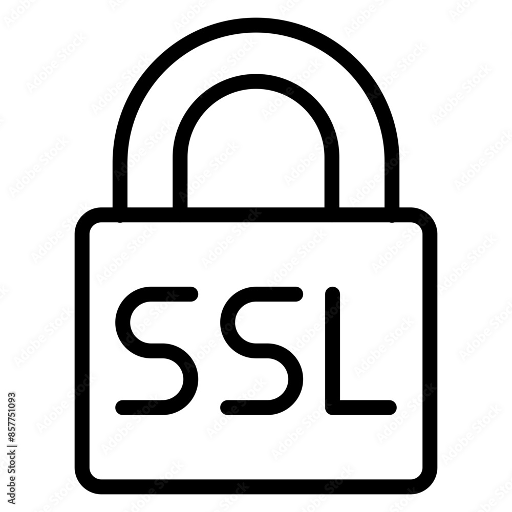 Poster secure socket icon vector image. can be used for information security.