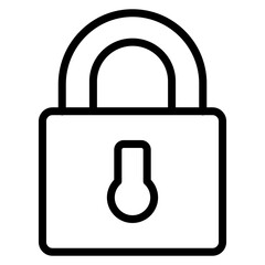 Padlock icon vector image. Can be used for Information Security.