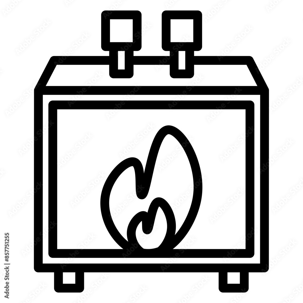 Aufkleber furnace icon vector image. can be used for mining and crafting.