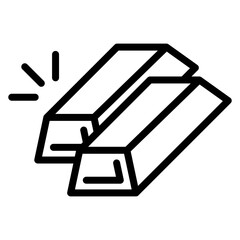 Gold Nugget icon vector image. Can be used for Mining And Crafting.