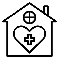 Obraz premium Home Visit icon vector image. Can be used for Psychiatric Hospitals.