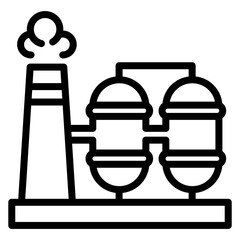 Refinery icon vector image. Can be used for Oil And Gas.