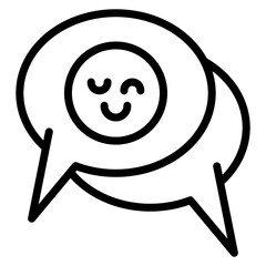 Chat Emoticons icon vector image. Can be used for Dating App.