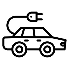 Electric Car icon vector image. Can be used for Eco Development.