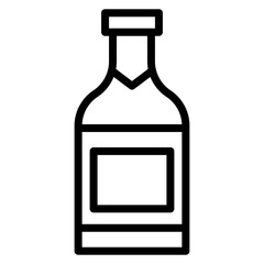 Champagne Bottle icon vector image. Can be used for Anniversary.