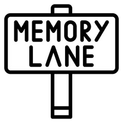 Memory Lane icon vector image. Can be used for Anniversary.