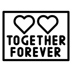 Together Forever icon vector image. Can be used for Anniversary.