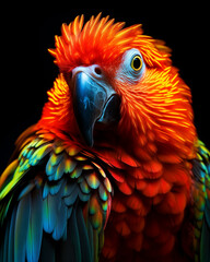 Obraz premium Colorful Parrot Close-Up