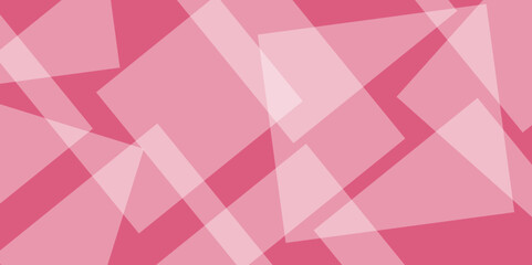 Fototapeta premium Abstract Pink color pattern of geometric shapes, Geometric square background, vector. pastel magenta, light pink and deep pink color geometric triangle background.Smooth vector illustration for banner