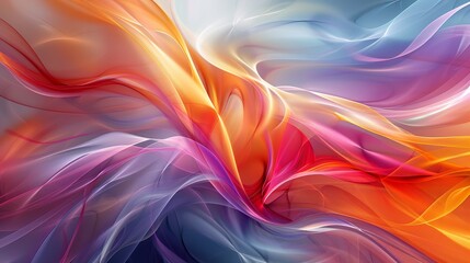 Obraz premium Gradient Art Abstract Beauty: A 3D illustration depicting the abstract beauty of gradient art