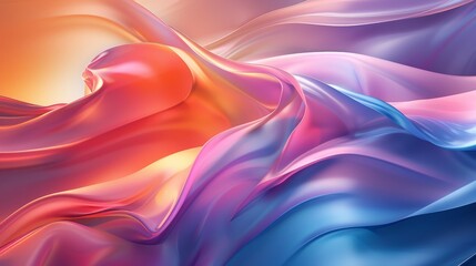 Obraz premium Gradient Art Colorful Expression: A 3D illustration capturing the vibrant and colorful expression of gradient art