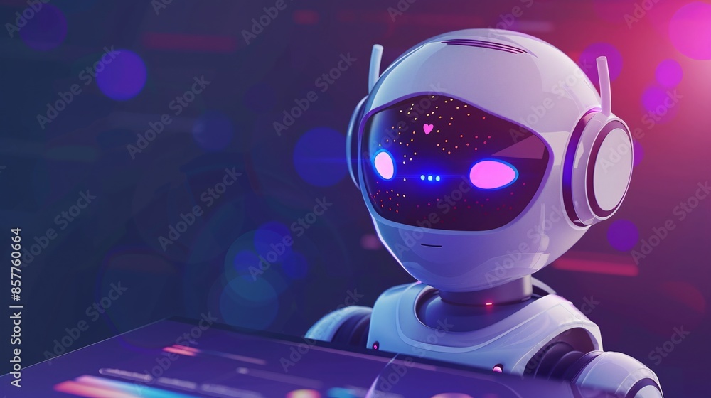 Poster online customer service powered by ai artificial intelligence is demonstrated through chatbot conver