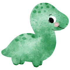 Cute Dino, Dinosaur, watercolor, illustration