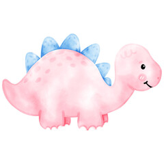 Cute Dino, Dinosaur, watercolor, illustration