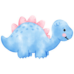 Cute Dino, Dinosaur, watercolor, illustration