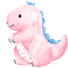 Cute Dino, Dinosaur, watercolor, illustration