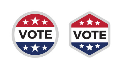 Vote badge - Election Day Badge - USA Elections Badge Icons
