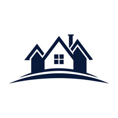 Luxury vector logo icon silhouette illustration white background.