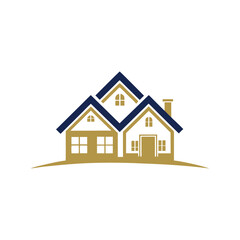 Luxury vector logo icon silhouette illustration white background.