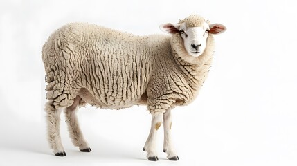 Fototapeta premium Sheep isolated on white background. 
