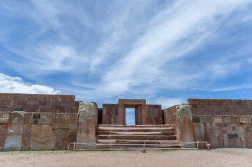 Kalasasayao Temple in Tiwanaku Bolivia
