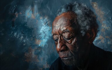 A man with a beard and a beard is looking at the camera. He has a sad expression on his face