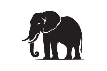 Obraz premium Elegant Elephant Silhouette Design for Versatile Use