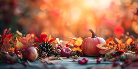 Thanksgivingthemed banner design for a festive background. Concept Thanksgiving, Banner Design, Festive Background