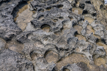 Ko Olina Beach Park, Leeward Coast of Oahu, Honolulu, Hawaii geology. Beachrock is a friable to...