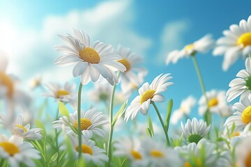 daisy flowers in realistic by generative ai