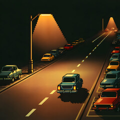 On the way home from work on a dark night