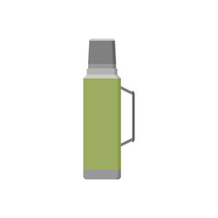 coffee thermoses flat design vector illustration. thermo mugs, tumbler and thermos. Vector travel cups for coffee or tea hot drinks, water bottles or thermal flasks for takeaway beverages