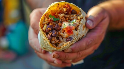 Close Up of a Delicious Burrito