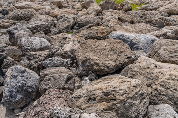 Coral fossils / reef deposits / Limestone at Ko Olina Beach Park, Leeward Coast of Oahu, Honolulu, Hawaii geology.  