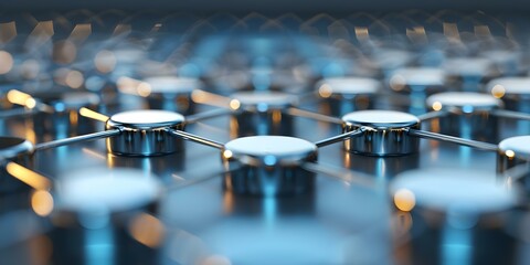 Techcreated 3D grid network with glowing digitalization wave connecting everything. Concept Technology, 3D Grid, Network Connection, Glowing Digitalization, Future Technology