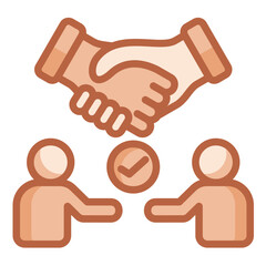 handshake icon illustration