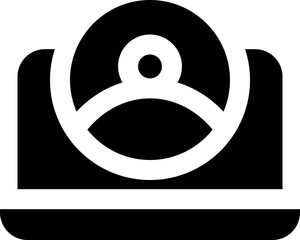 online customer icon. vector glyph icon for your website, mobile, presentation, and logo design.