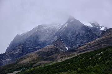 Mountains in Torres del Paine National Park, Patagonia, Chile 