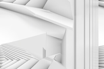 White Minimalist Abstract Background created with Generative AI