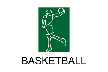 Basketball sport vector line icon. sport pictogram, vector illustration.
