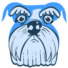 슈나우져 강아지 개 얼굴 캐릭터