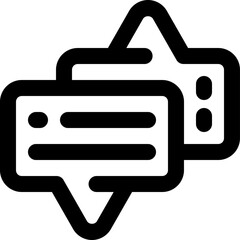 chat icon. vector line icon for your website, mobile, presentation, and logo design.