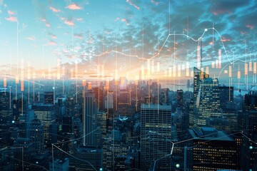 Visualizing economic progress and financial advancements with investment imagery