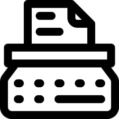 typewriter icon. vector line icon for your website, mobile, presentation, and logo design.