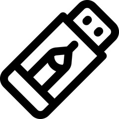 flash drive icon. vector line icon for your website, mobile, presentation, and logo design.