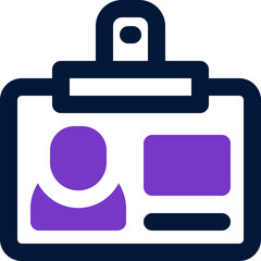 Fototapeta premium id card icon. vector dual tone icon for your website, mobile, presentation, and logo design.