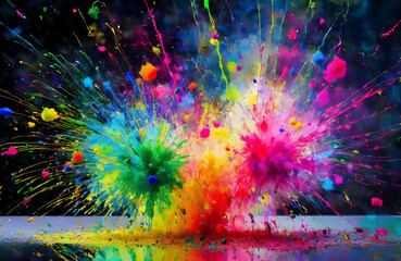 爆発で飛び散るインク2