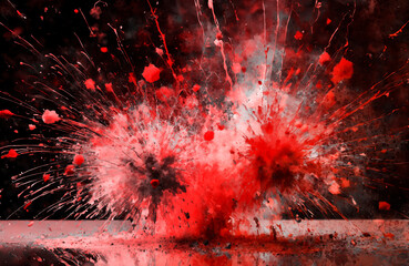 爆発で飛び散るインク1