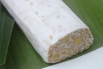 A raw food made from fermented soybeans is often called Tempe