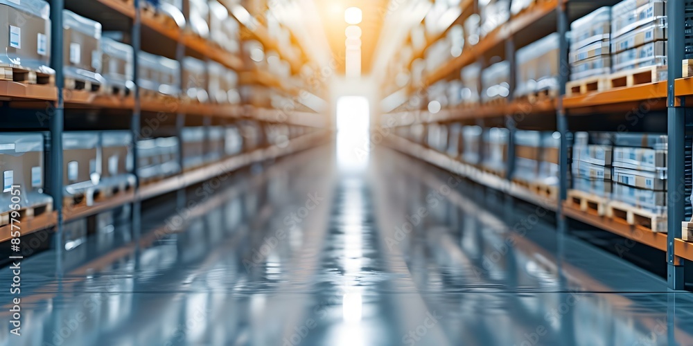 Poster warehouse technology for realtime tracking in efficient supply chain operations. concept warehouse t